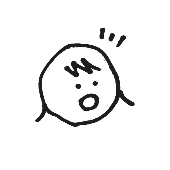 びっくりした顔のイラスト