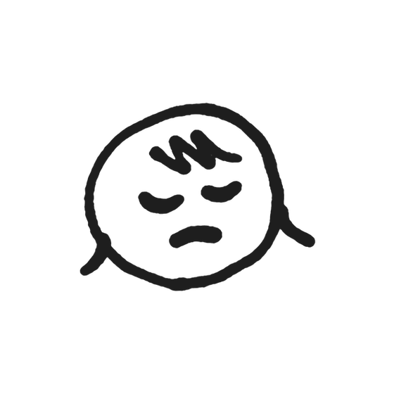こまった顔のイラスト